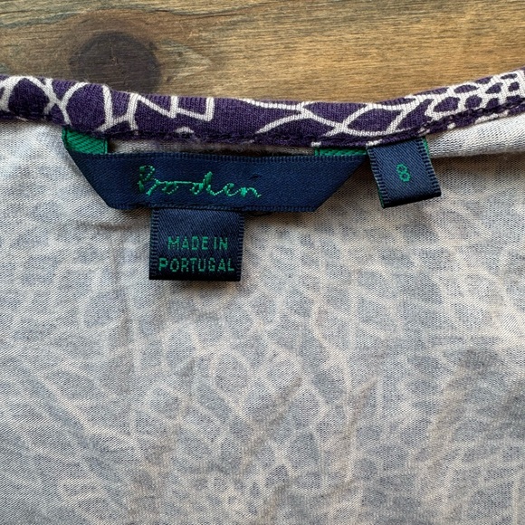 BODEN Purple Long Sleeve Dress 8 - Picture 2 of 7